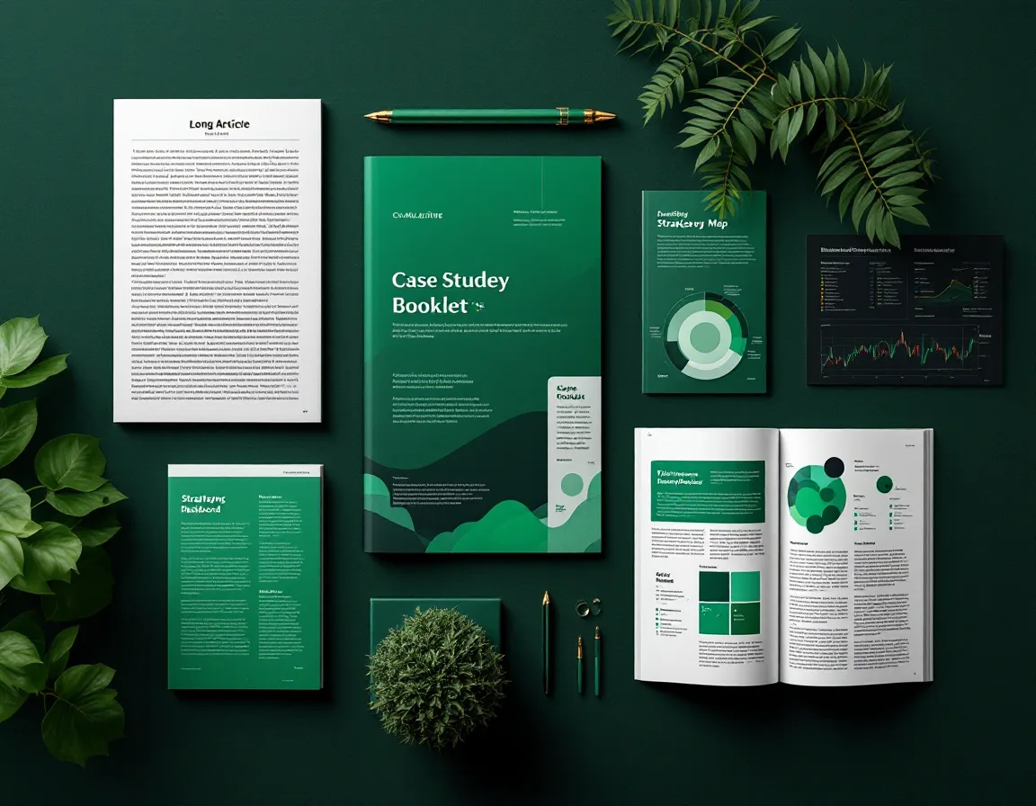 Top-down grid of different content formats